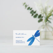 水彩画のトンボの名刺|の青 名刺 (スタンド正面)