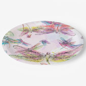 水彩画のトンボの紙皿 ペーパープレート (アングル)