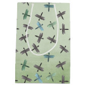 水彩画のトンボ ミディアムペーパーバッグ (裏面)