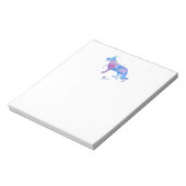 水彩画のドイツ牧羊犬 ノートパッド (回転)