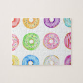 水彩画のドーナツパターン ジグソーパズル (横)