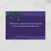 水彩画のナスの野菜食糧シェフのケータリング 名刺 (裏面)