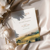 水彩画のナパバレー・ヴィンヤード　保存の日 招待状