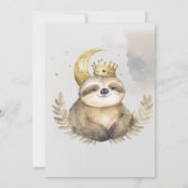 水彩画のナマケモノの月冠                         招待状 (裏面)