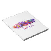 水彩画のニューヨークスカイライン ノートパッド (アングル)