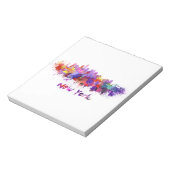 水彩画のニューヨークスカイライン ノートパッド (回転)