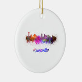 水彩画のノックスビルのスカイライン セラミックオーナメント (右)
