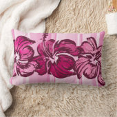 水彩画のハイビスカスのリバーシブルの腰神経の枕 ランバークッション (ブランケット)