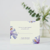 水彩画のハイビスカスの応答カード 出欠カード (スタンド正面)