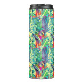 水彩画のハチドリは|あなたのイニシャルを加えます タンブラー (裏面)