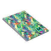 水彩画のハチドリは|あなたのイニシャルを加えます ノートブック (右側)