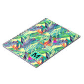 水彩画のハチドリは|あなたのイニシャルを加えます ノートブック (左側)