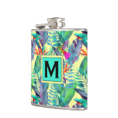 水彩画のハチドリは|あなたのイニシャルを加えます フラスク (左)