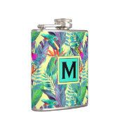 水彩画のハチドリは|あなたのイニシャルを加えます フラスク (右)