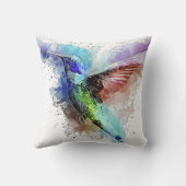 水彩画のハチドリ クッション (裏面)