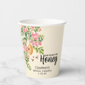 水彩画のハニーは彼女の花嫁のシャワーを見つけた 紙コップ (正面)