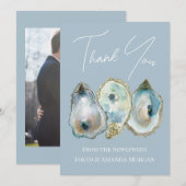 水彩画のハマグリ サンキューカード (正面/裏面)