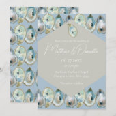 水彩画のハマグリ 招待状 (正面/裏面)