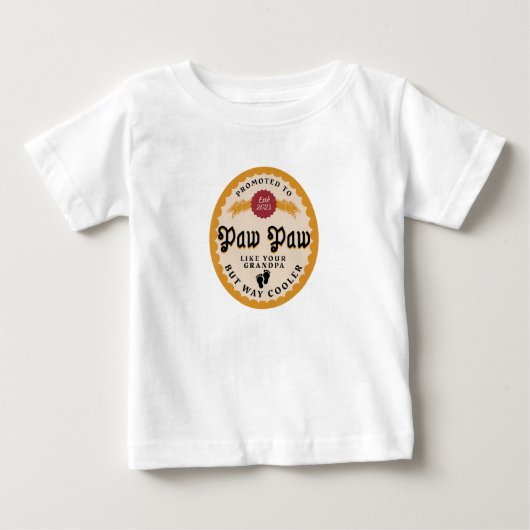 水彩画のハリネズミとギターの赤ちゃん ベビーTシャツ (正面)
