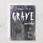 水彩画のハロウィンの重要な招待状 招待状 (正面)