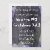 水彩画のハロウィンの重要な招待状 招待状 (裏面)