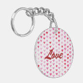 水彩画のハート キーホルダー (正面左)