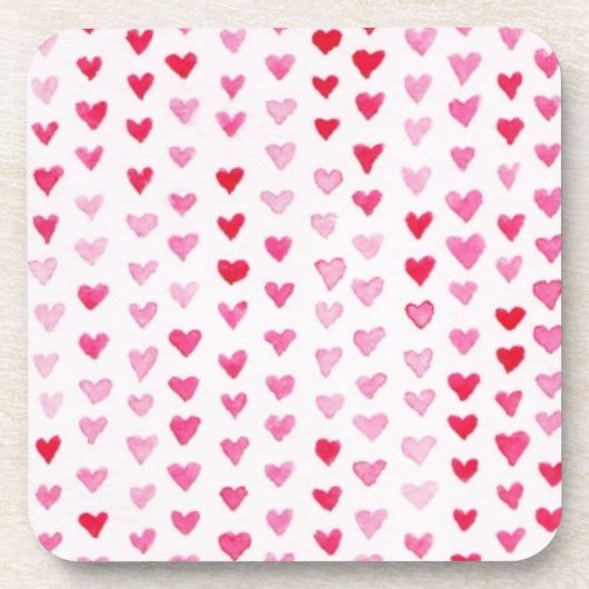 水彩画のハート コースター (正面)