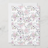 水彩画のバイオレットによっては洗礼が開花します 招待状 (裏面)