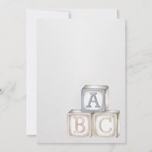 水彩画のバニーのベビーの性は明らかにします 招待状 (裏面)