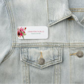 水彩画のバラの花のモダンな花のテンプレート 名札 (インサイチュ)