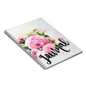 水彩画のバラジャーナル ノートブック (右側)