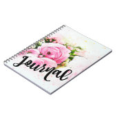 水彩画のバラジャーナル ノートブック (左側)