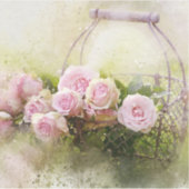 水彩画のバラ シール (正面)