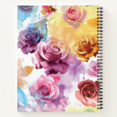 水彩画のバラ ノートブック (裏面)
