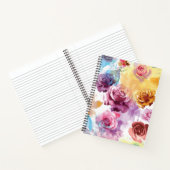水彩画のバラ ノートブック (内部)