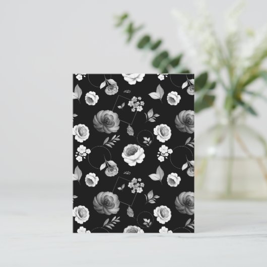 水彩画のバラ 33 ポストカード (スタンド正面)