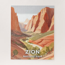 水彩画のバレー ジオン国立公園 ジグソーパズル