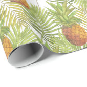 水彩画のパイナップルパターン ラッピングペーパー (ロールコーナー)