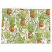 水彩画のパイナップルパターン ラージペーパーバッグ (裏面)