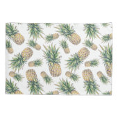 水彩画のパイナップルパターン 枕カバー (裏面-左)