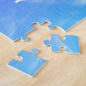 水彩画のパイナップル-紫色か青 ジグソーパズル (側面)