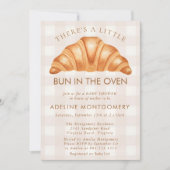 水彩画のパンのような焼き上がり!ベビーシャワー 招待状 (正面)
