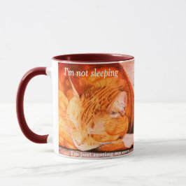 水彩画のパーソナライズなショウガ猫のマグ マグカップ