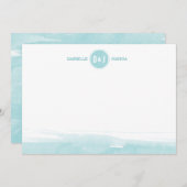 水彩画のパーソナライズなメッセージカード ノートカード (正面/裏面)