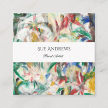 水彩画のパーソナライズな芸術家の名刺