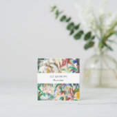 水彩画のパーソナライズな芸術家の名刺 スクエア名刺 (スタンド正面)