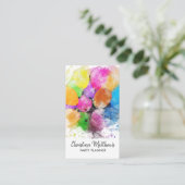 水彩画のパーティーは名刺を風船のようにふくらませます 名刺 (スタンド正面)