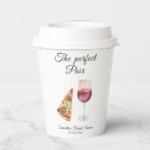 水彩画のパーフェクトペア ブライダルシャワー 紙コップ (裏面)