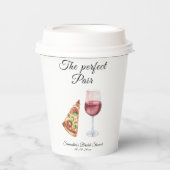 水彩画のパーフェクトペア ブライダルシャワー 紙コップ (正面)