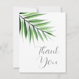 水彩画のパーム サンキューカード